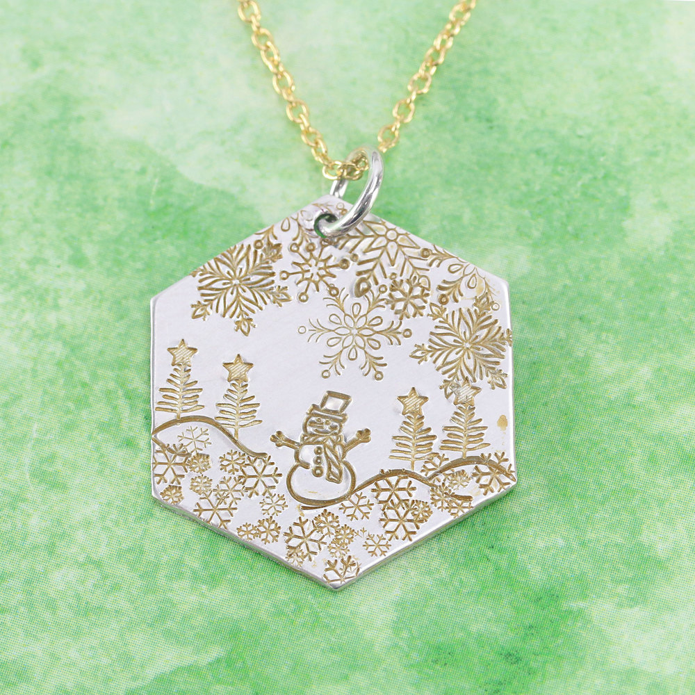 Metal Stamping Tools Snowman Metal Design Stamp, 8.2mm - Beaducation Original